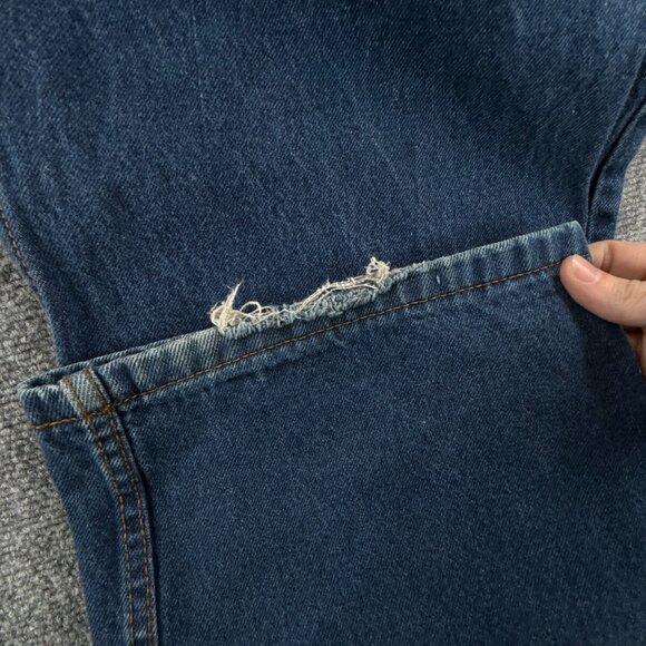 VTG Rocawear Denim Jeans Men Urban Y2K Hip Hop Blue Actual 37x31 Embroidered - Picture 7 of 16